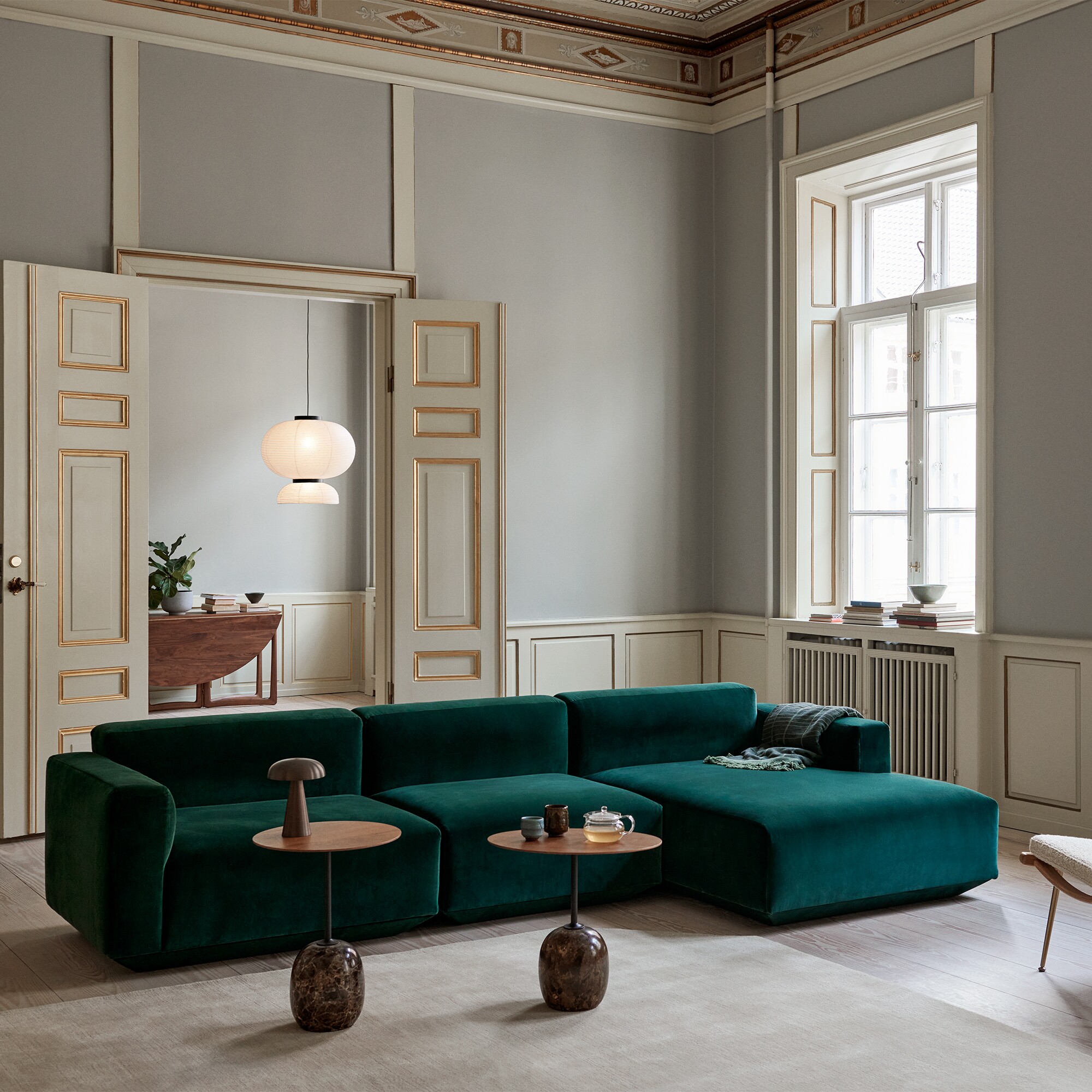 Develius 3-Seater Sofa Chaise Longue Right