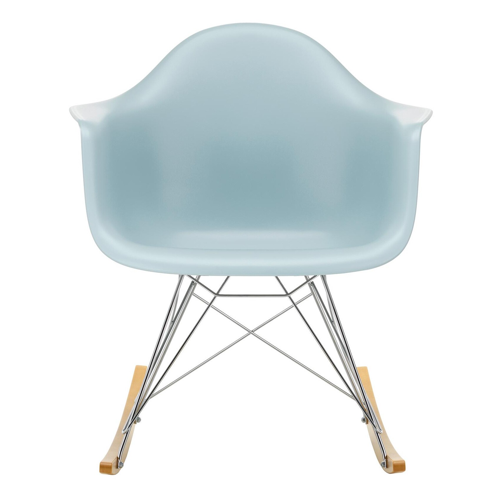 Eames Plastic Armchair RAR RE Rocking Chair Chromed