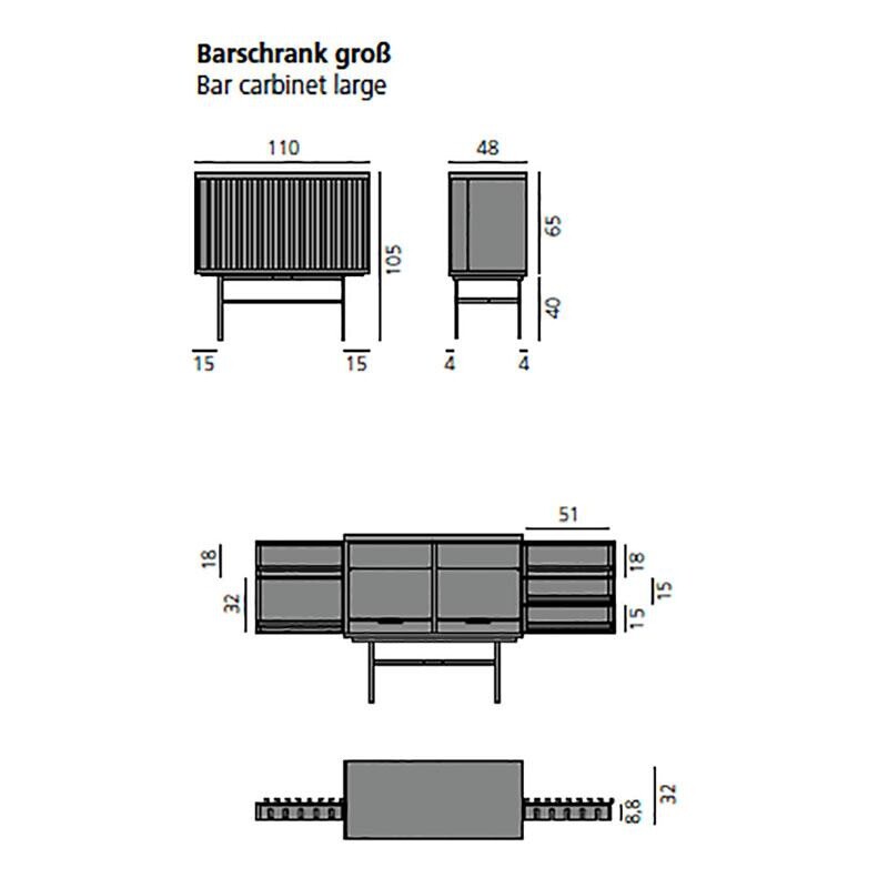 Harri Bar Cabinet With LED Lighting L