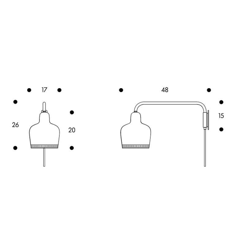 A330S Golden Bell Wall Lamp