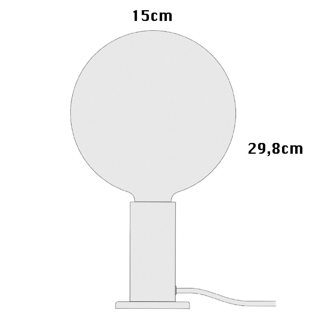 Oak Knuckle Table Lamp With Sphere IV LED E27 8W Dim To Warm