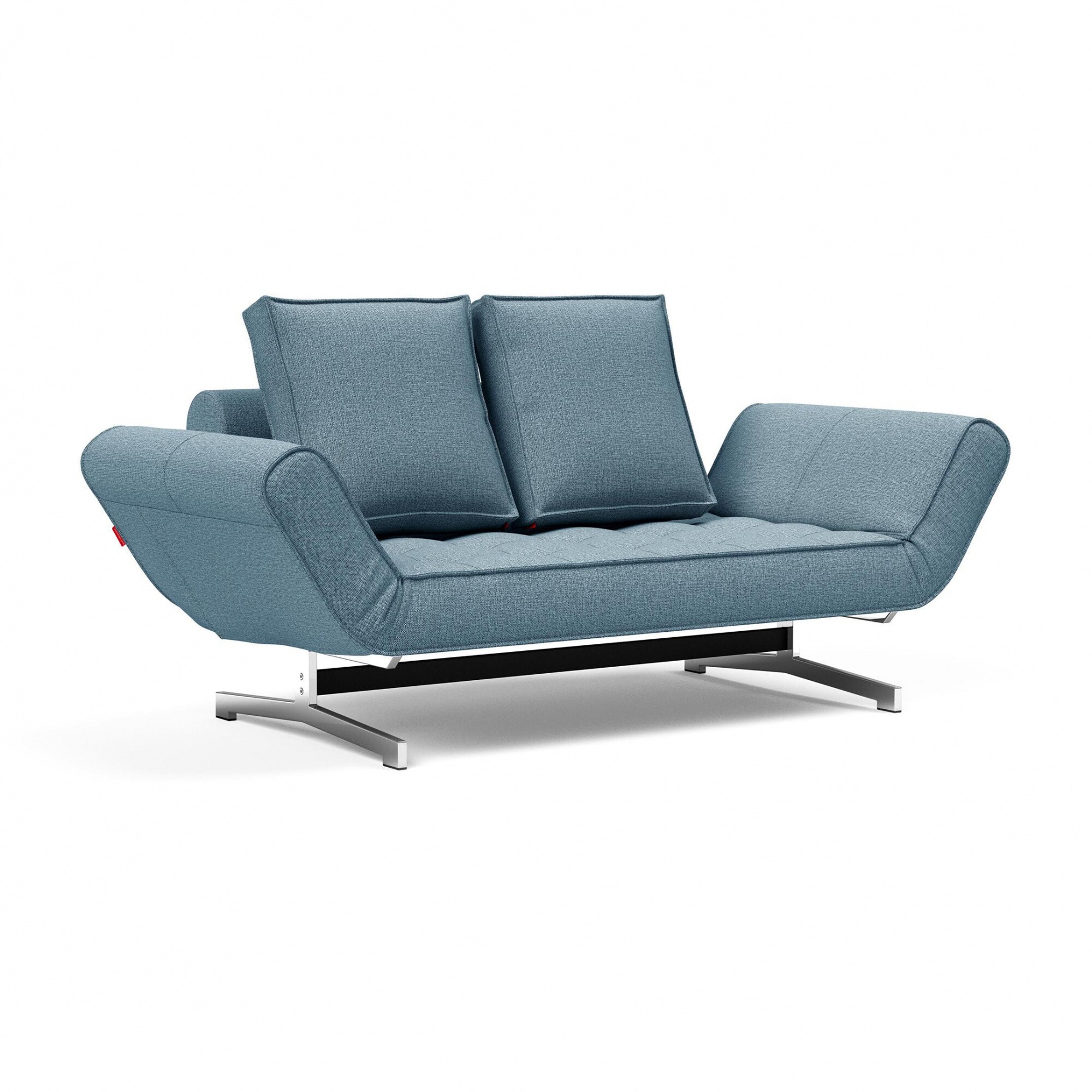 Ghia Sofa Bed Fabric Legs Chromed Steel 210x93cm