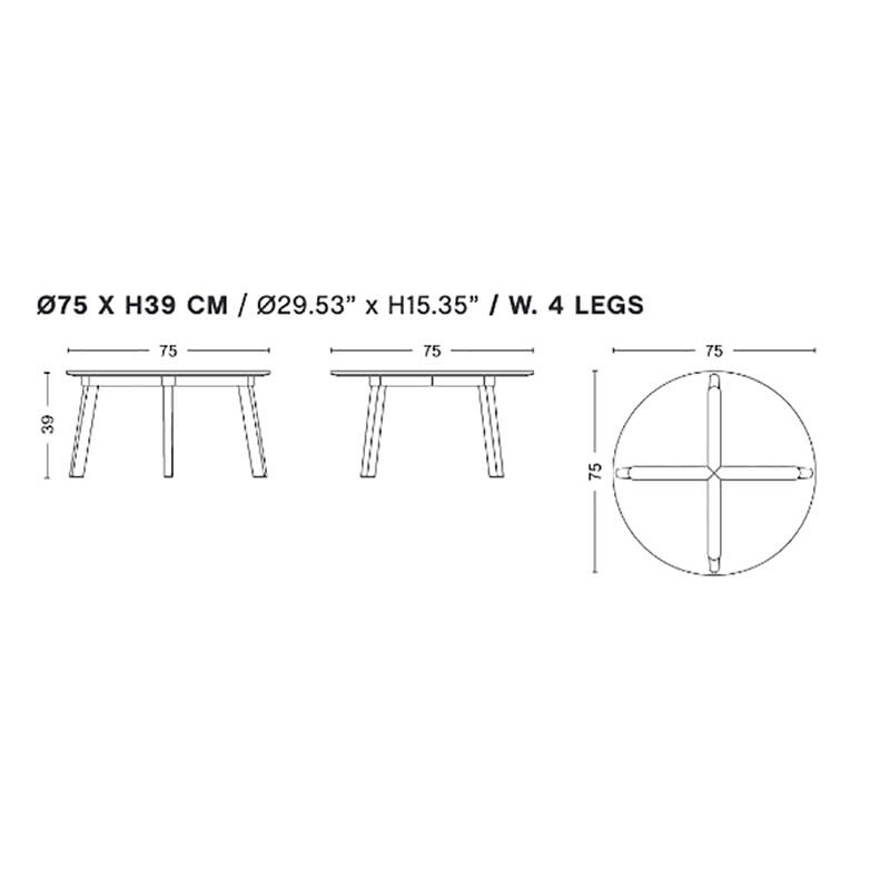 Copenhague Deux CPH 250 Coffee Table Ø75cm