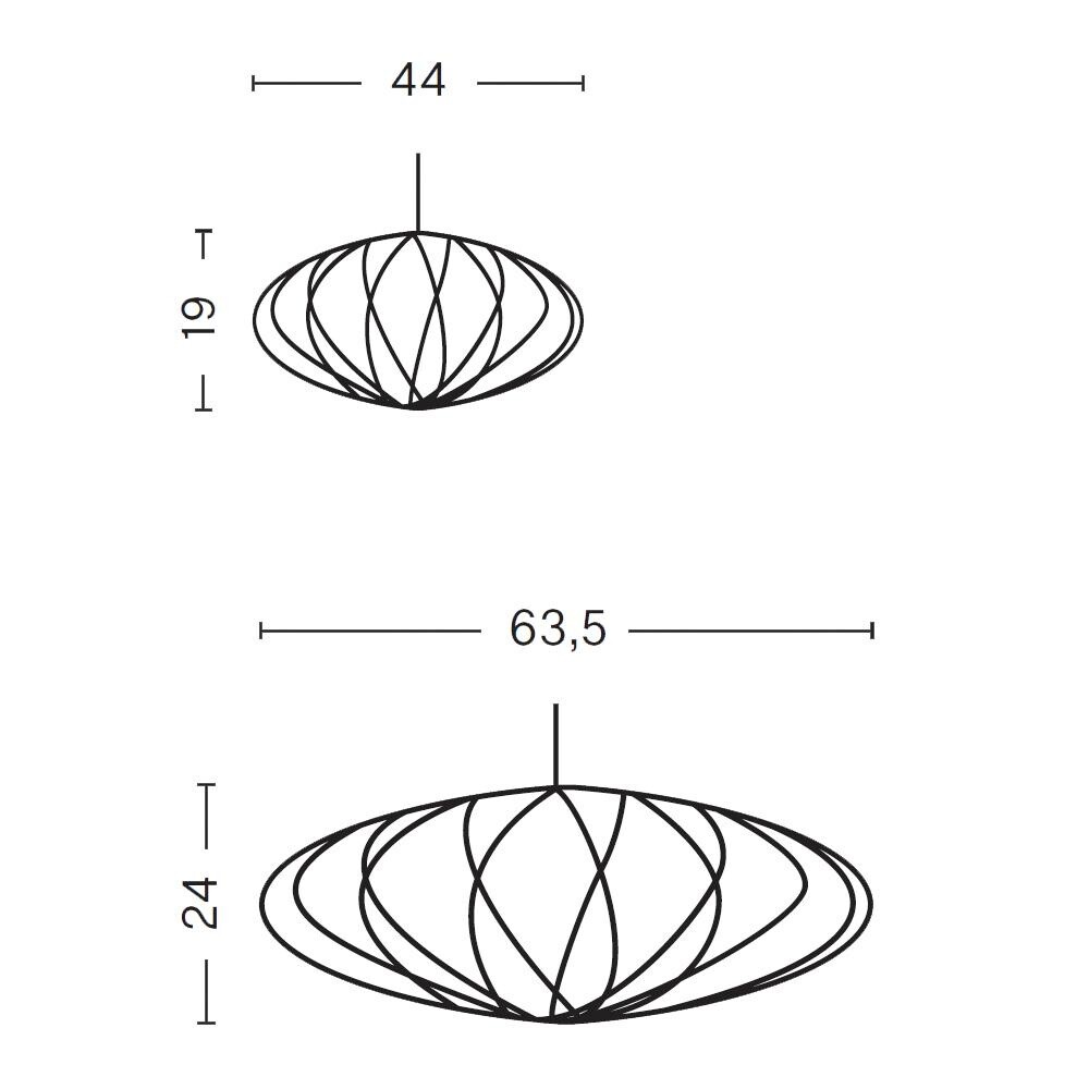 Nelson Saucer Crisscros Bubble Suspension Lamp