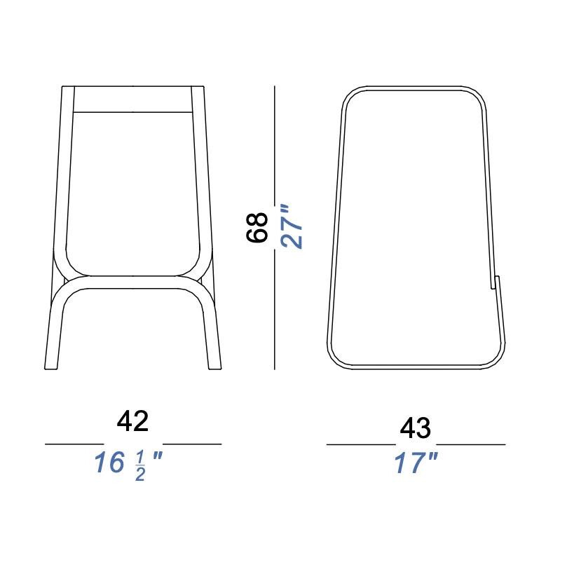 Continuum S108 Bar Stool Seat Multiplex 80cm