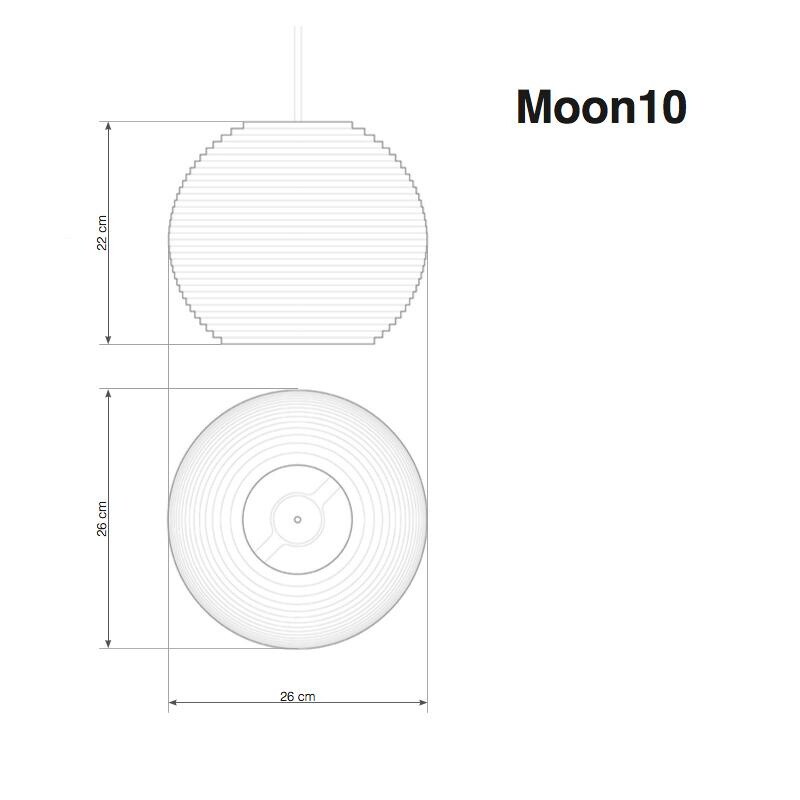 Moon Suspension Lamp White