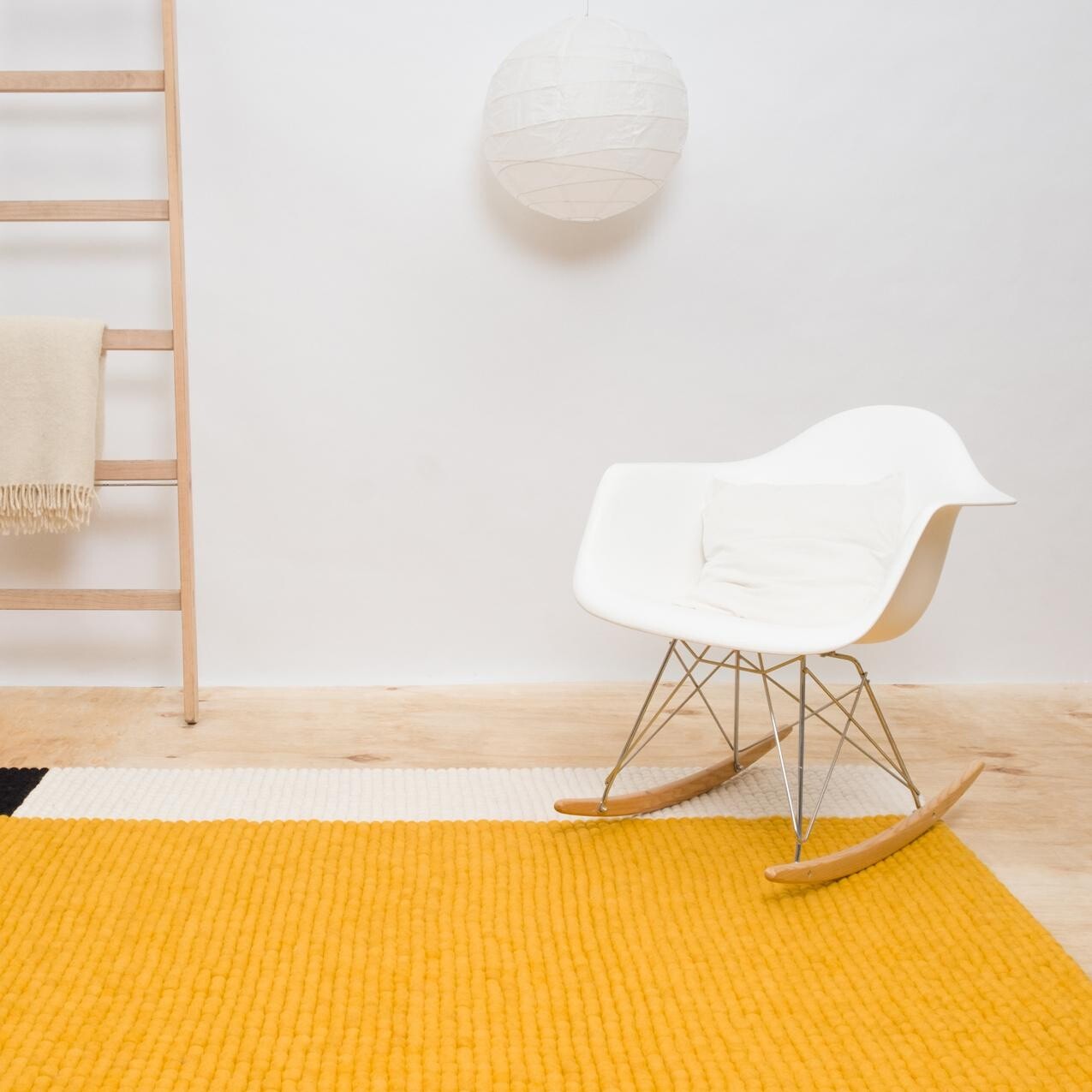 Cube Felt Ball Rug rectangular