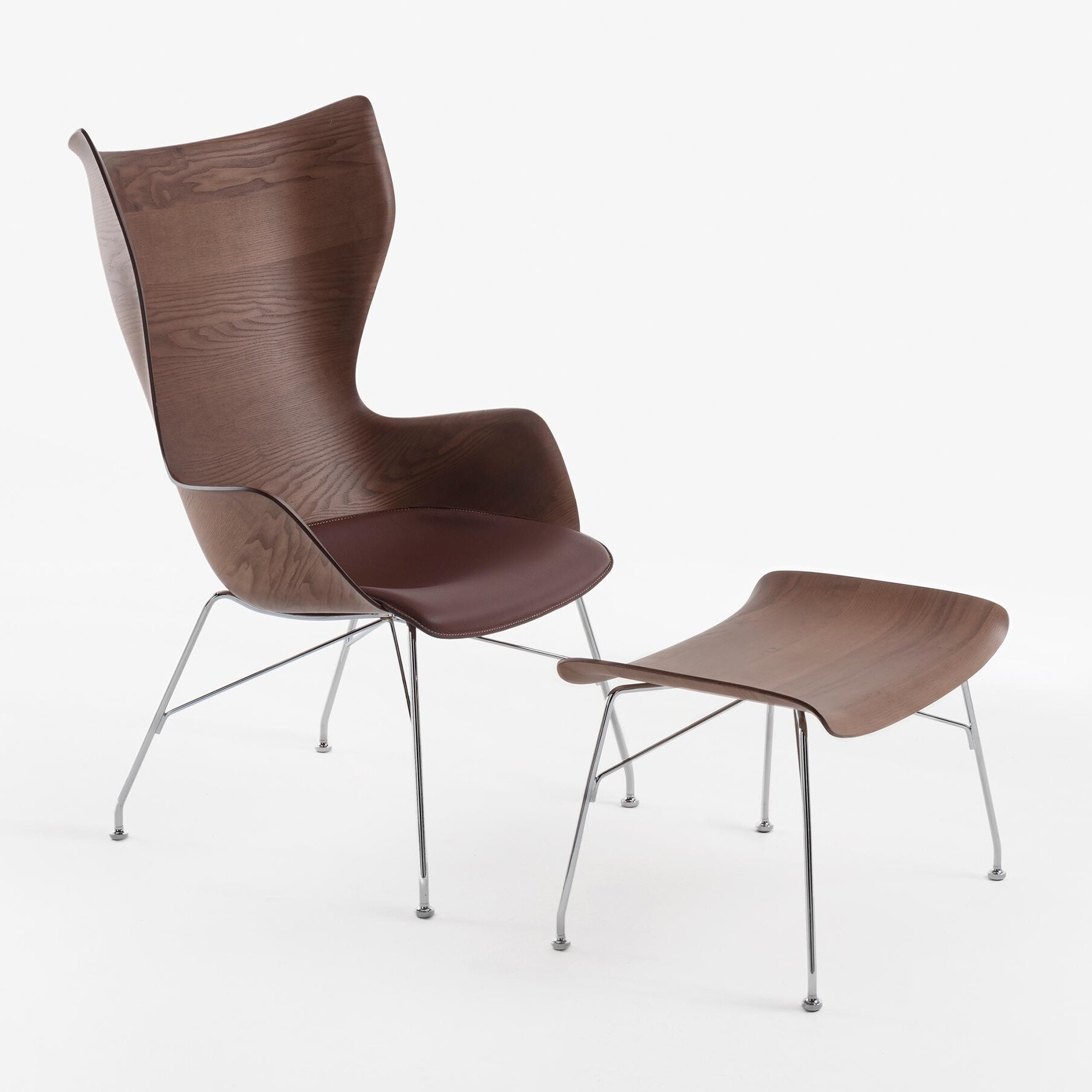 K/Wood Armchair Leather