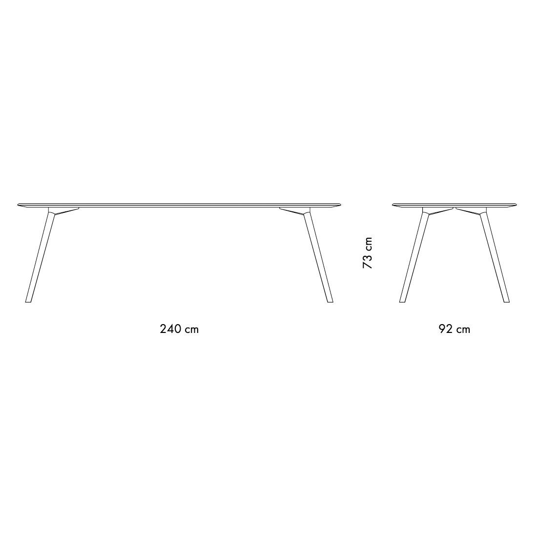 Meyer XLarge Dining Table 240x92x73cm