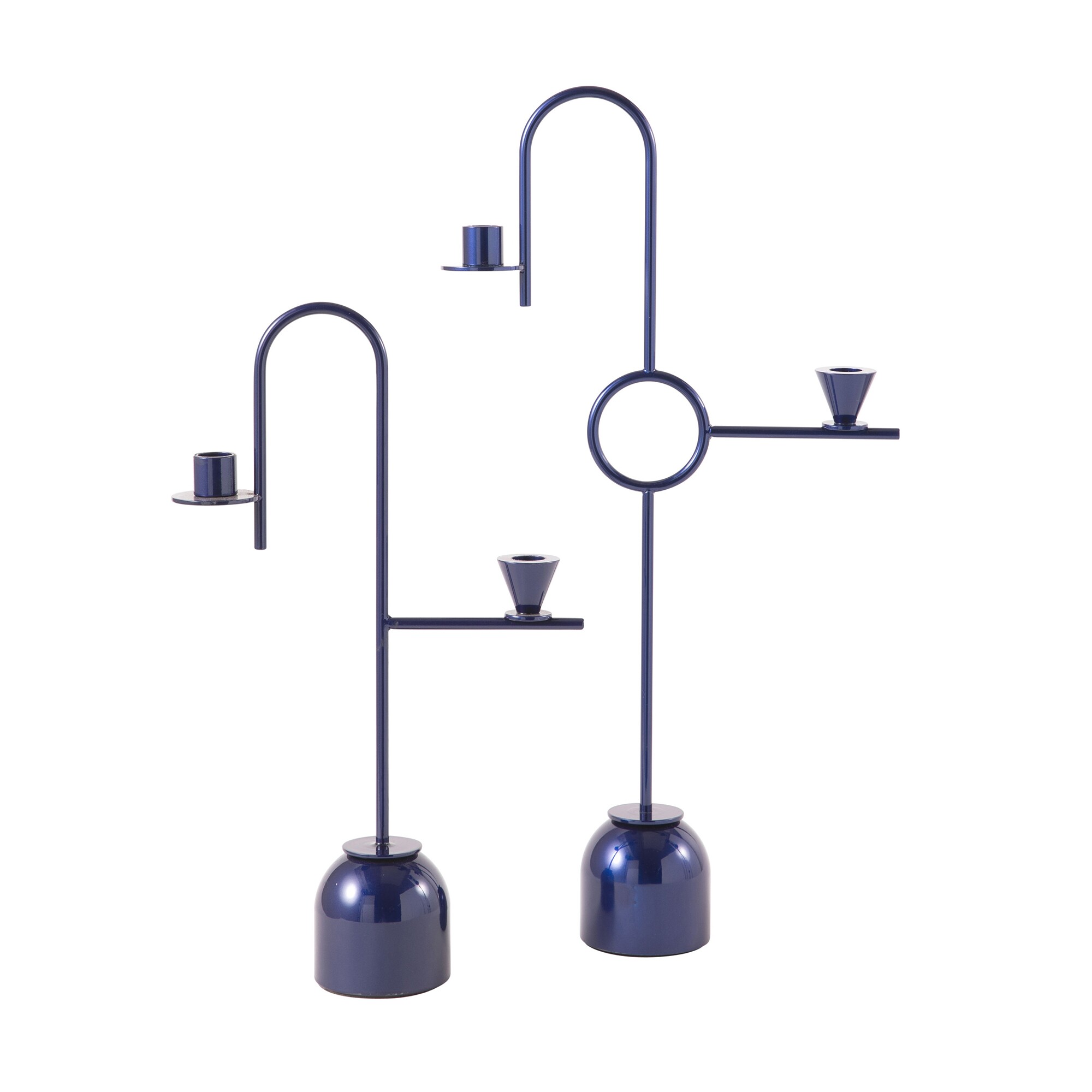 Blue Candle Holder H 43cm