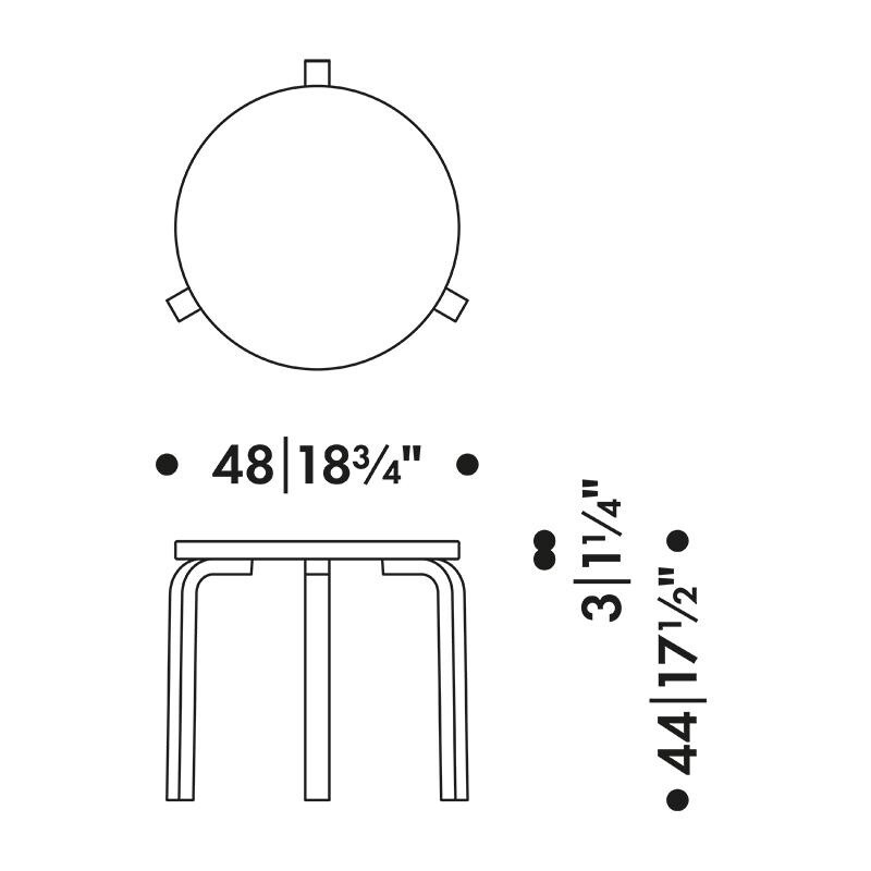 90D Side Table Lacquered Base