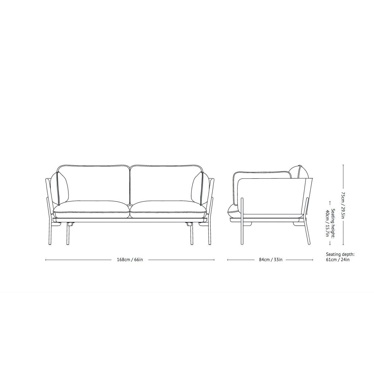 Cloud LN2 2-Seater Sofa