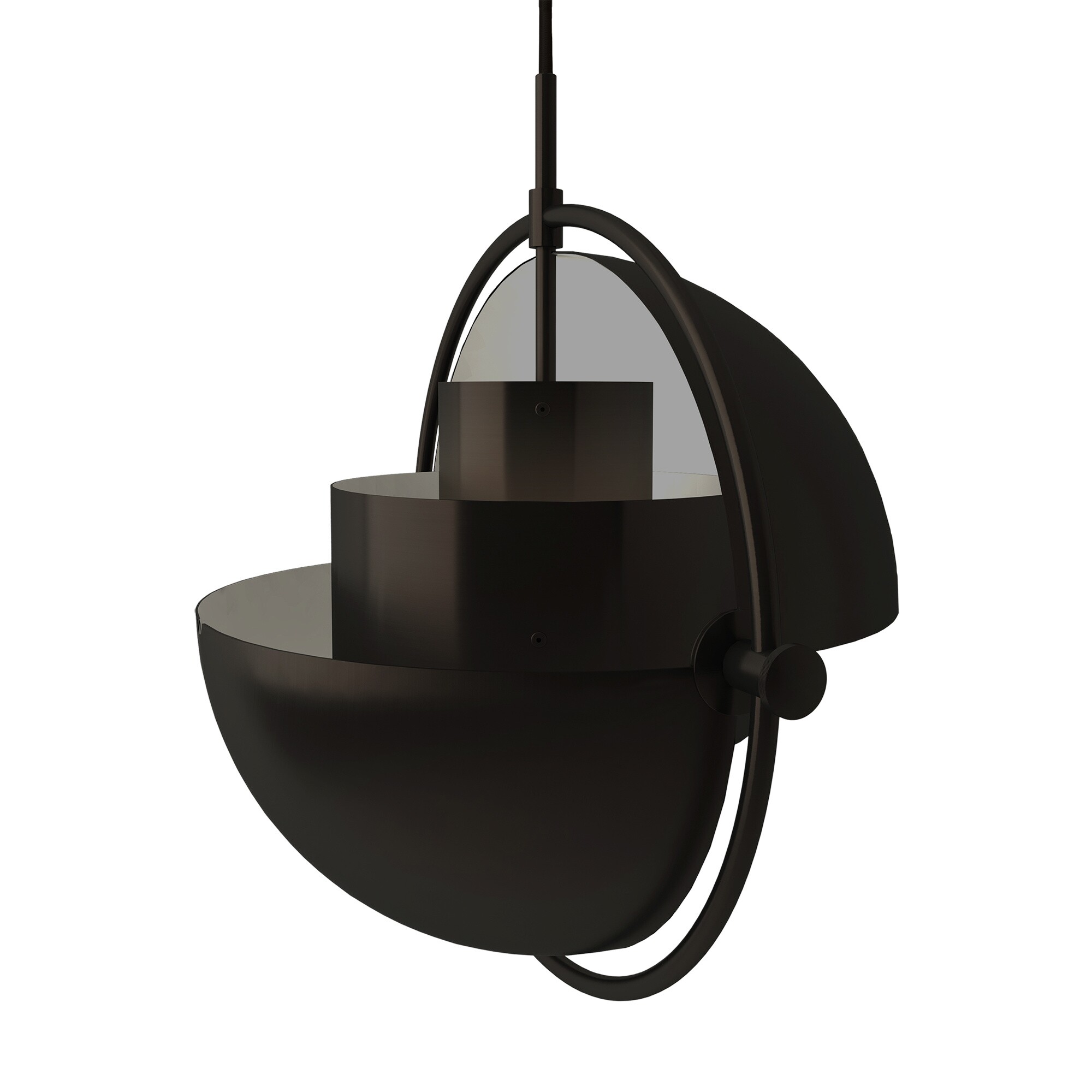 Multi-Lite Suspension Lamp Ø36cm Frame Black Brass