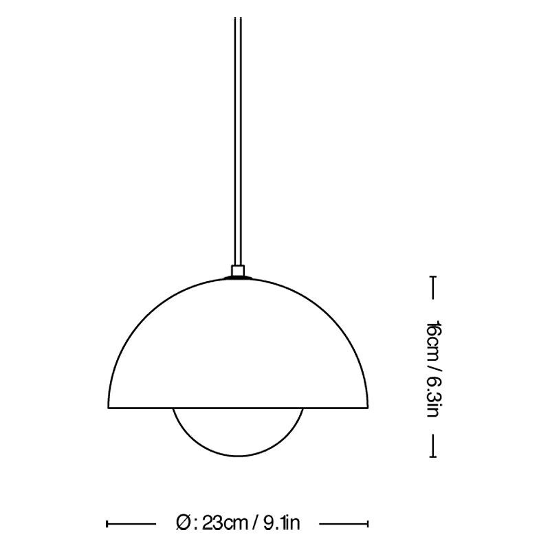Flowerpot VP1 Suspension Lamp with Pattern