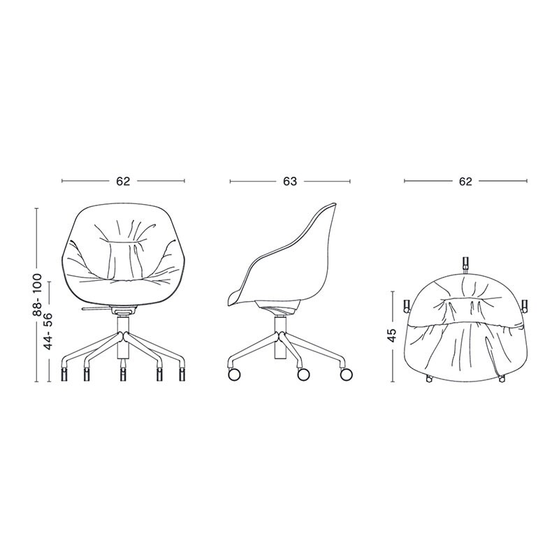 About a Chair AAC 155 Soft Office Chair Black Base