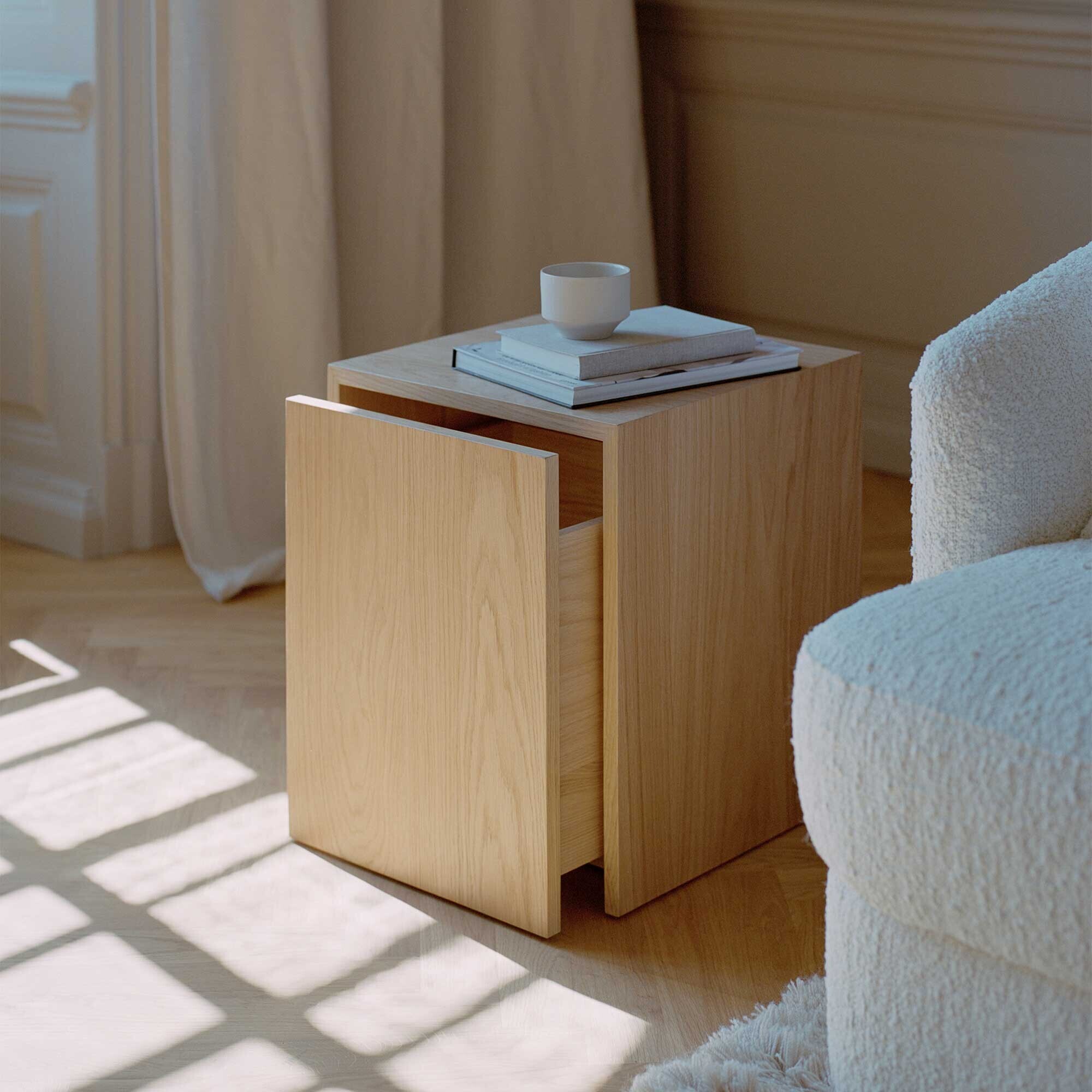 Mass Side Table with Drawer