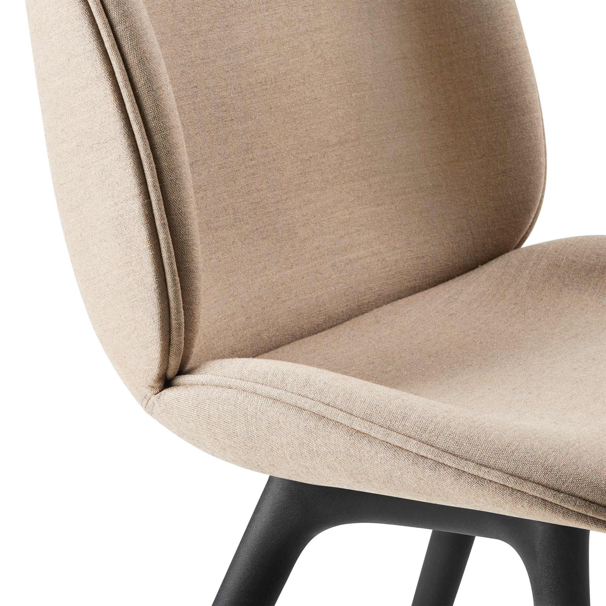 Beetle Dining Chair Full Upholstered Base Plastic