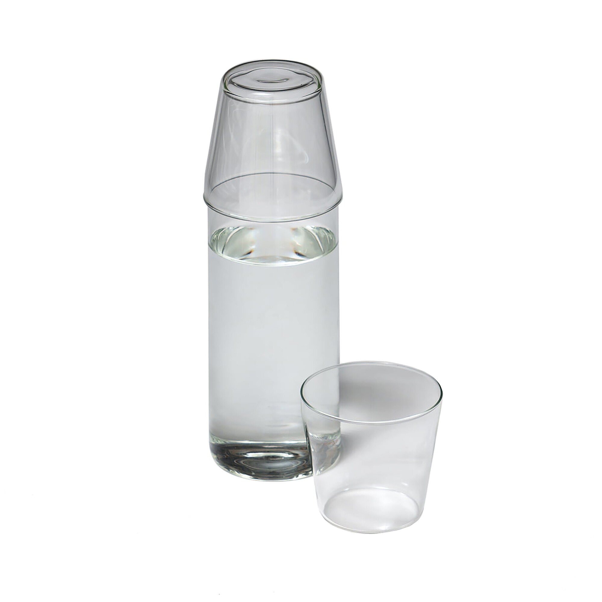 Milk Drinking Glass Set of 2 with Caraffe