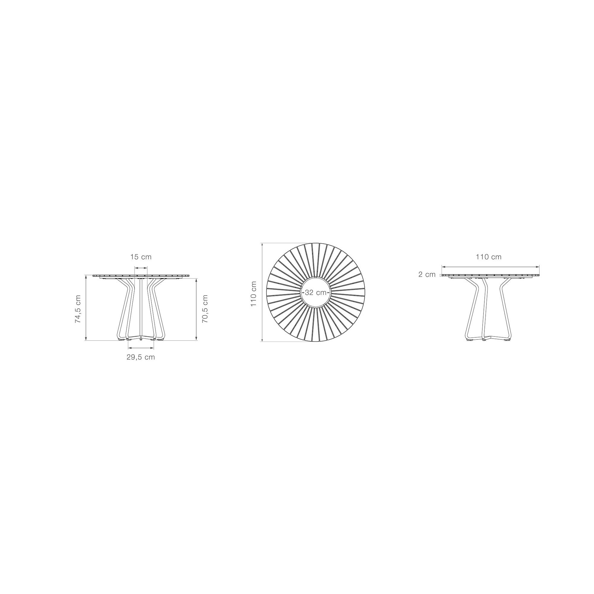 Circle Outdoor Table Ø 110cm