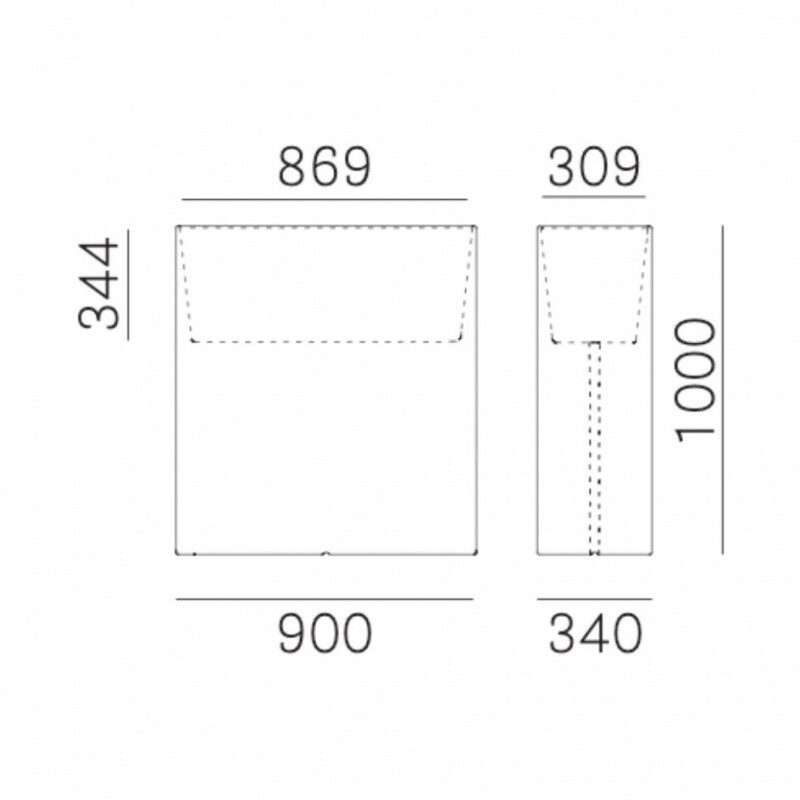 Kado2 Outdoor Planter H 100cm