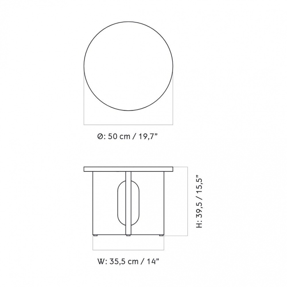 Androgyne Side Table Marble Ø50cm