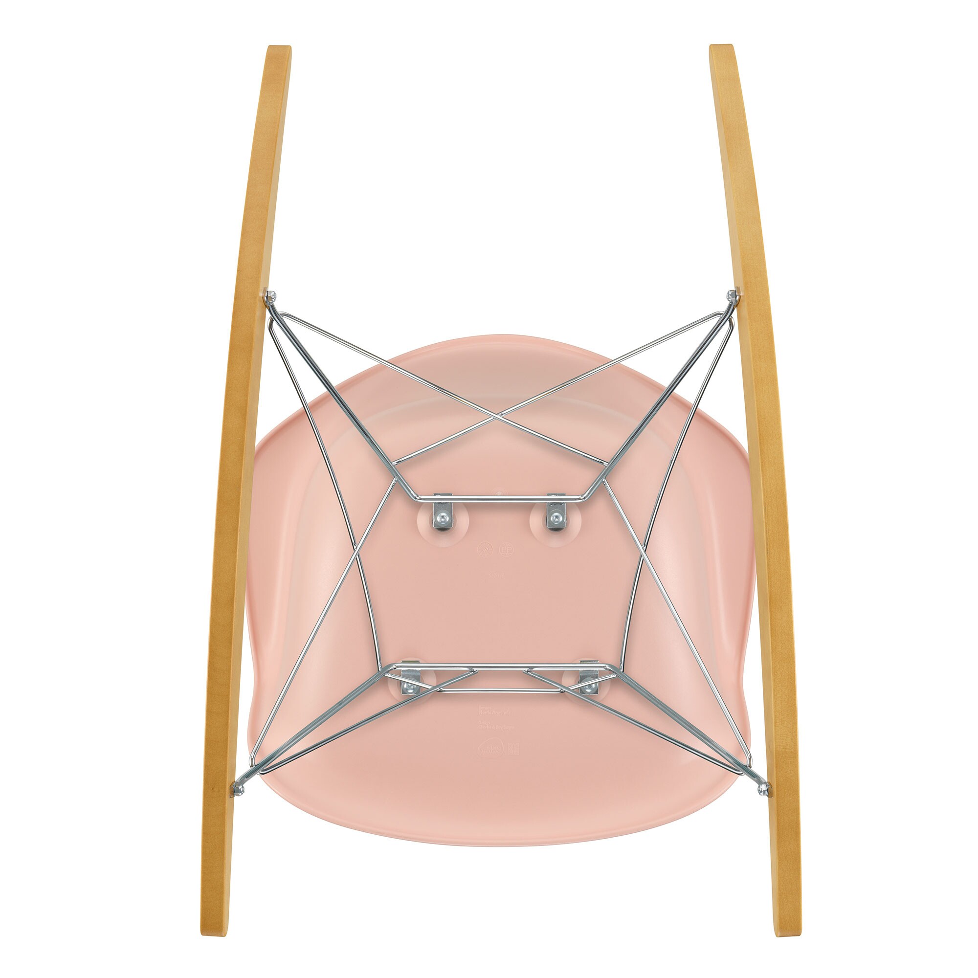 Eames Plastic Armchair RAR RE Rocking Chair Chromed