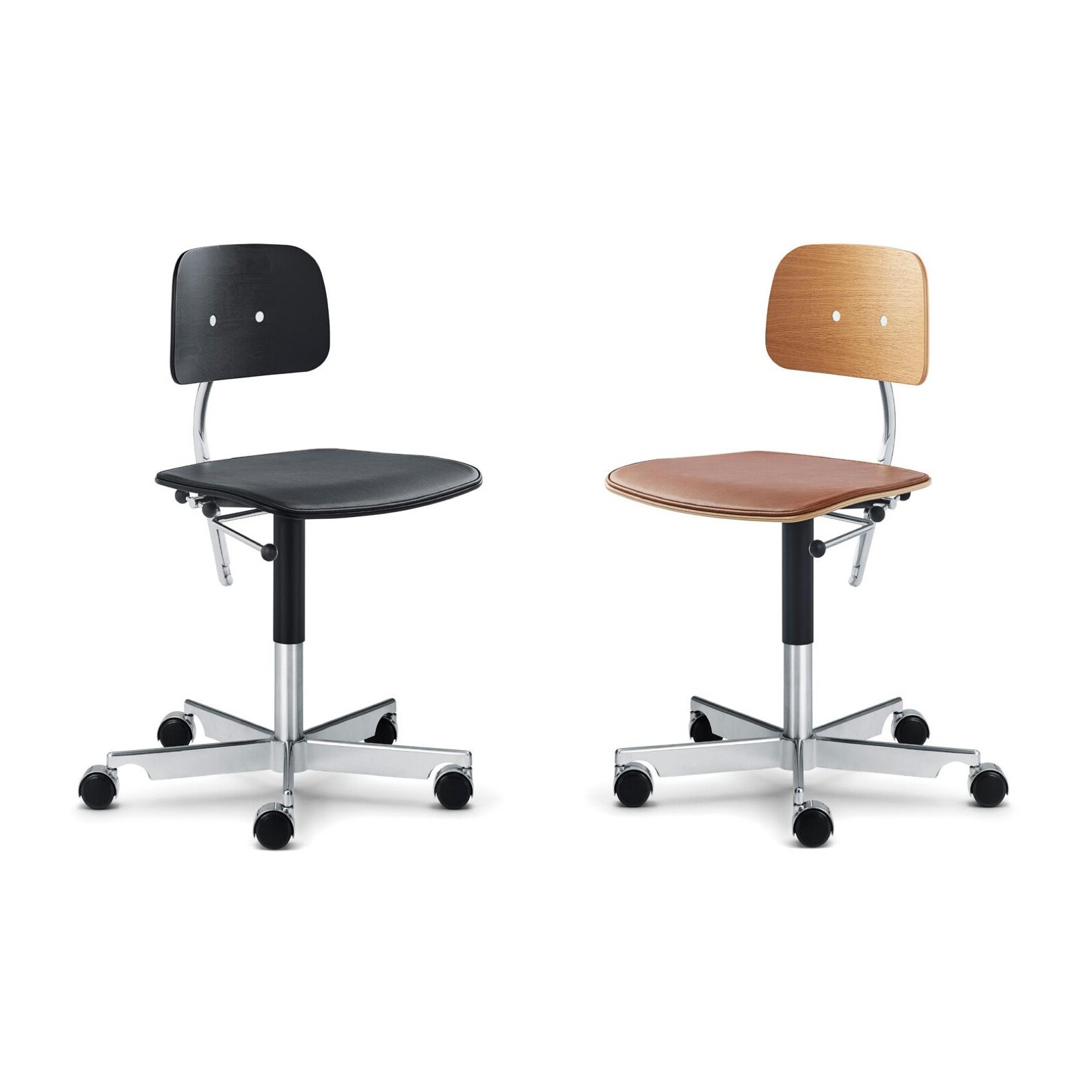 Kevi 2533 Office Chair with Leather Seat