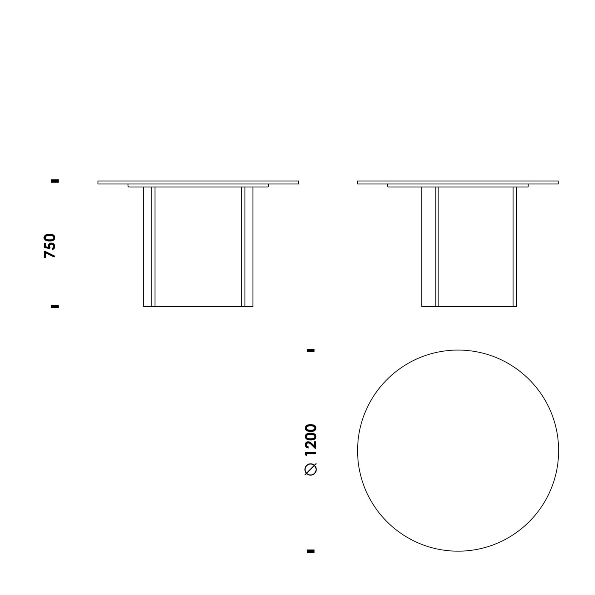 Bue Dining Table Ø 120cm