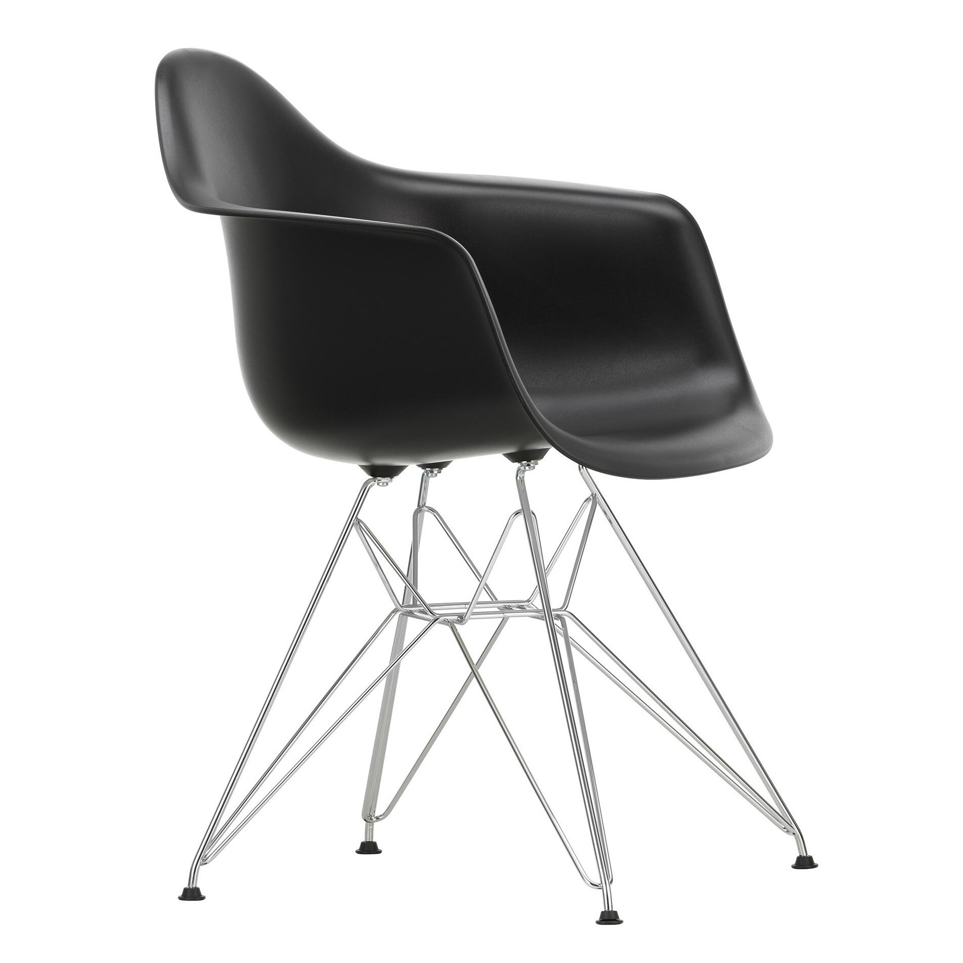 Eames Plastic Armchair DAR RE Chromed Base