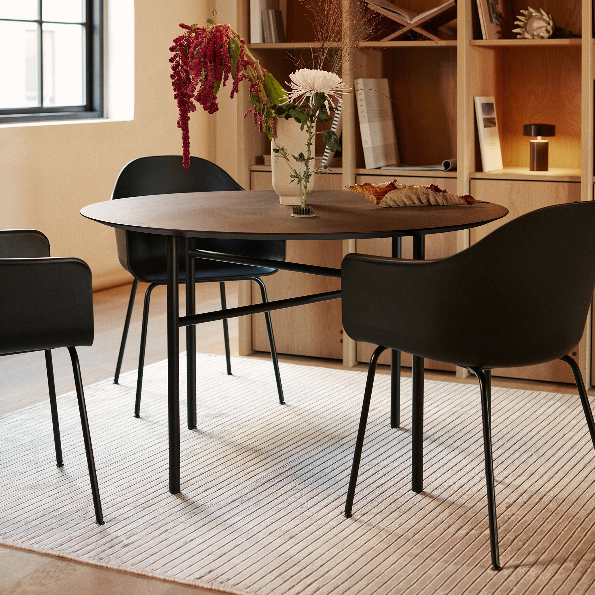 Harbour Armchair With Black Steel Base