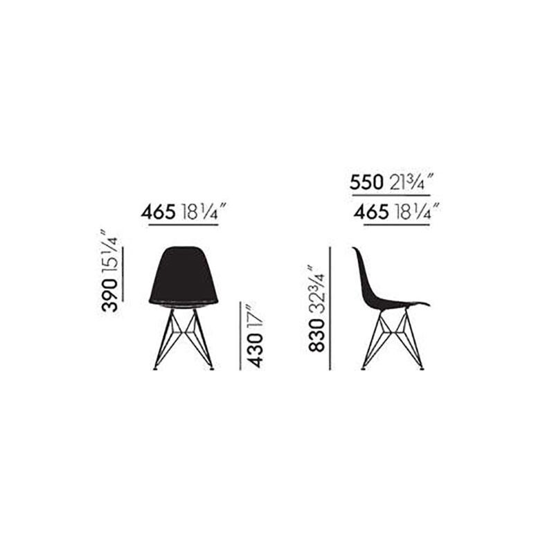 Eames Fiberglass Side Chair DSR Black Base