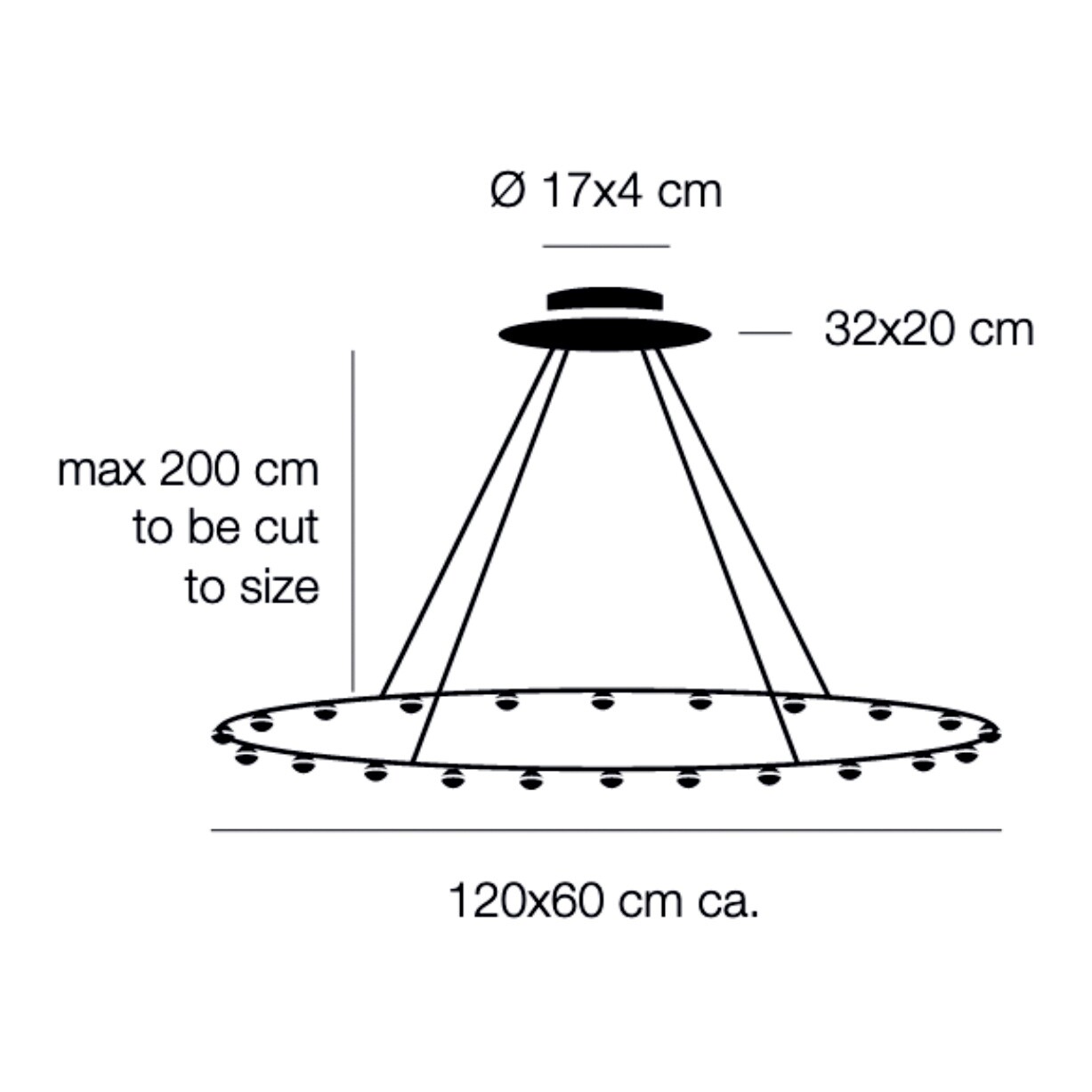 22 Petites Lentilles LED Suspension Lamp