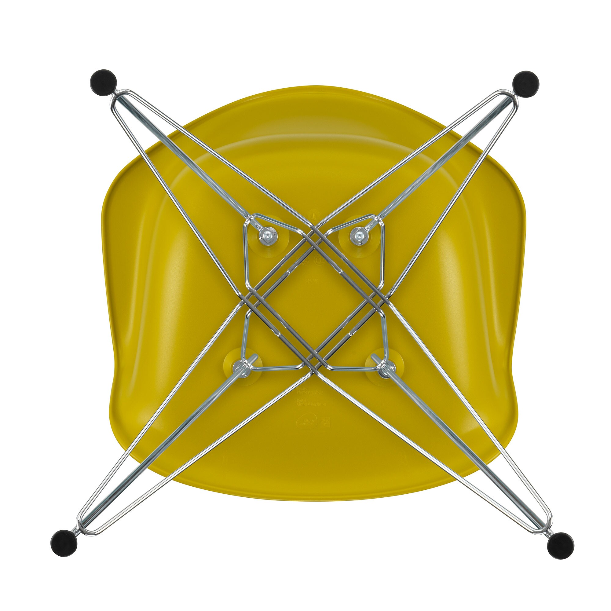 Eames Plastic Armchair DAR RE Chromed Base