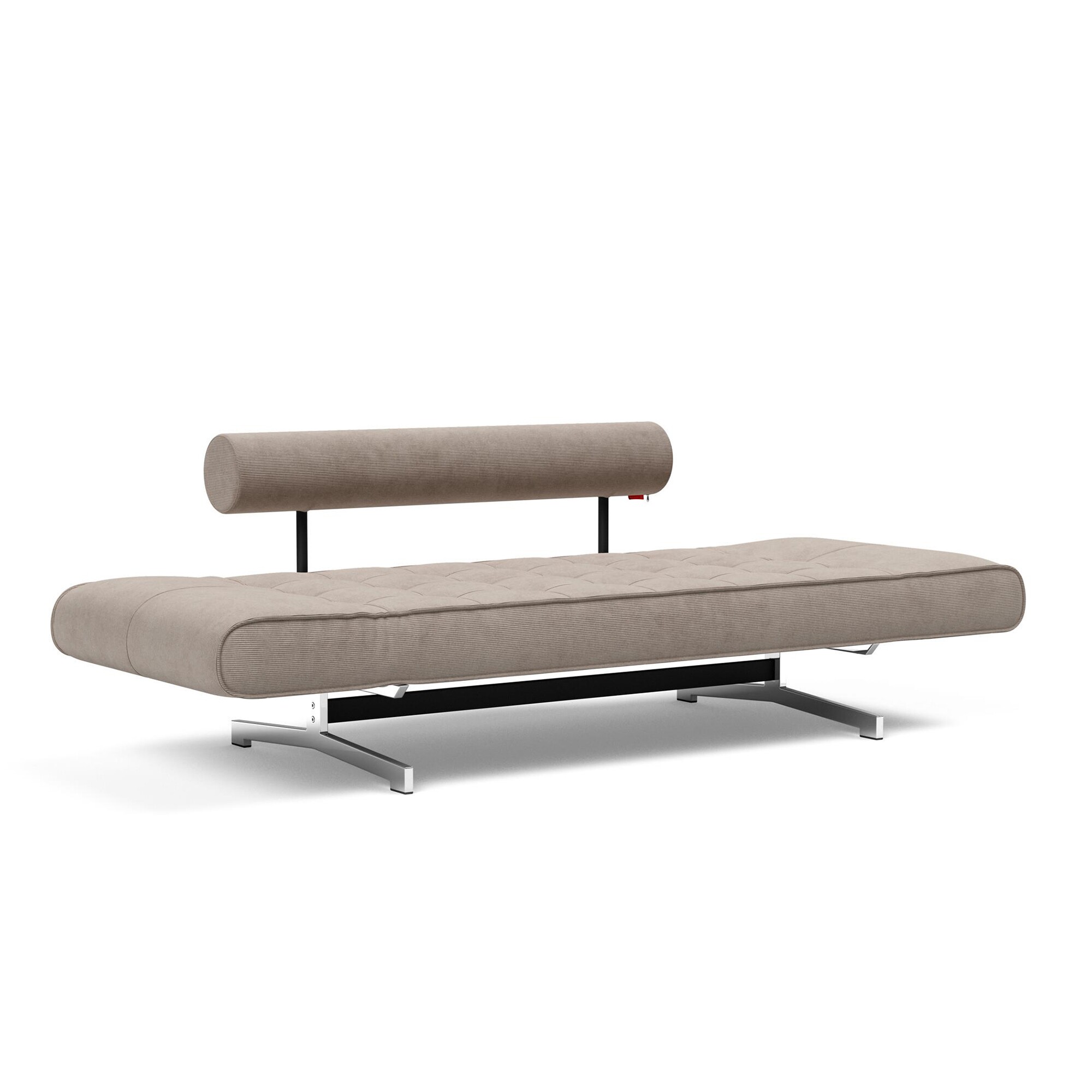 Ghia Sofa Bed Corduroy Legs Chromed Steel 210x93cm