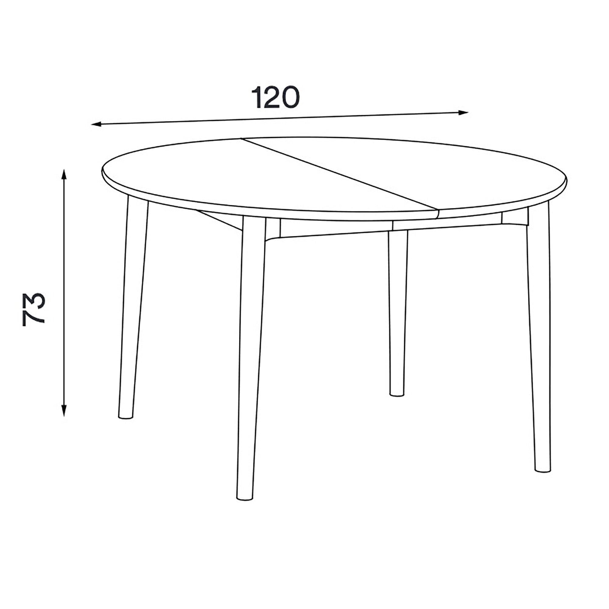 Expand Dining Table Ø120cm