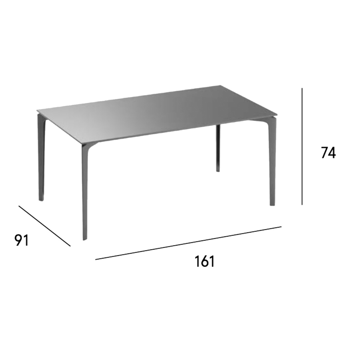 AllSize Garden Table 160x90cm