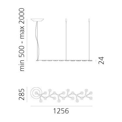 LED Net Sospensione Lineare 125 Suspension Lamp App Control