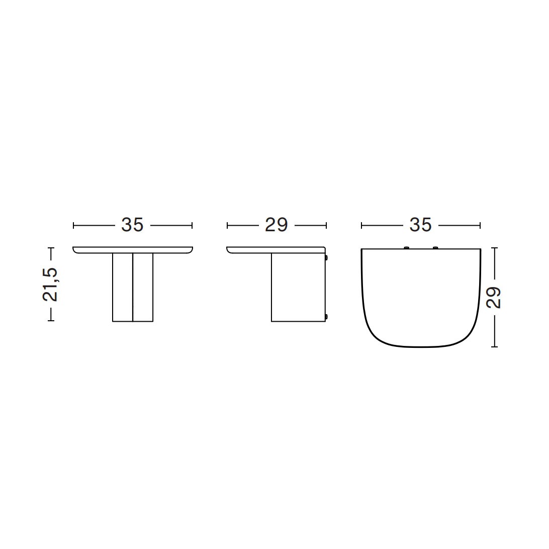 Korpus Wall Shelf with Coat Hook S