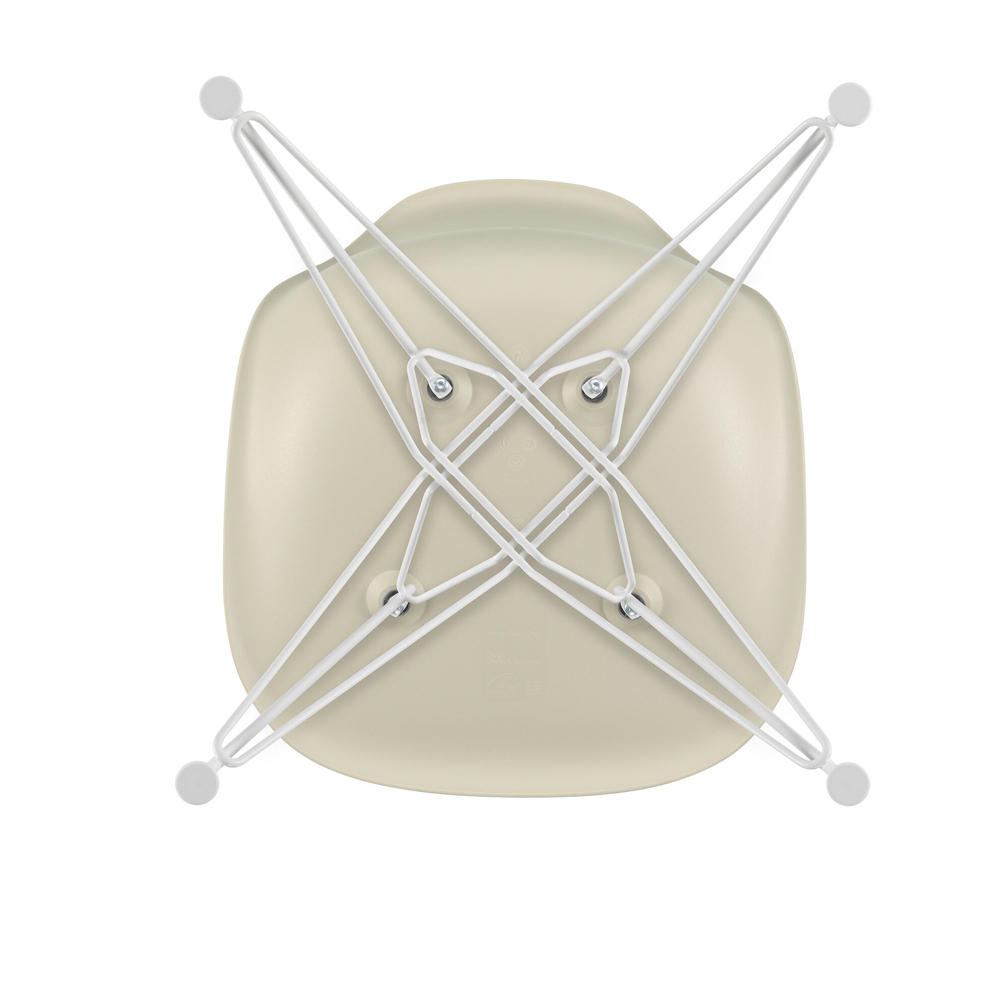 Eames Plastic Side Chair DSR RE White Base