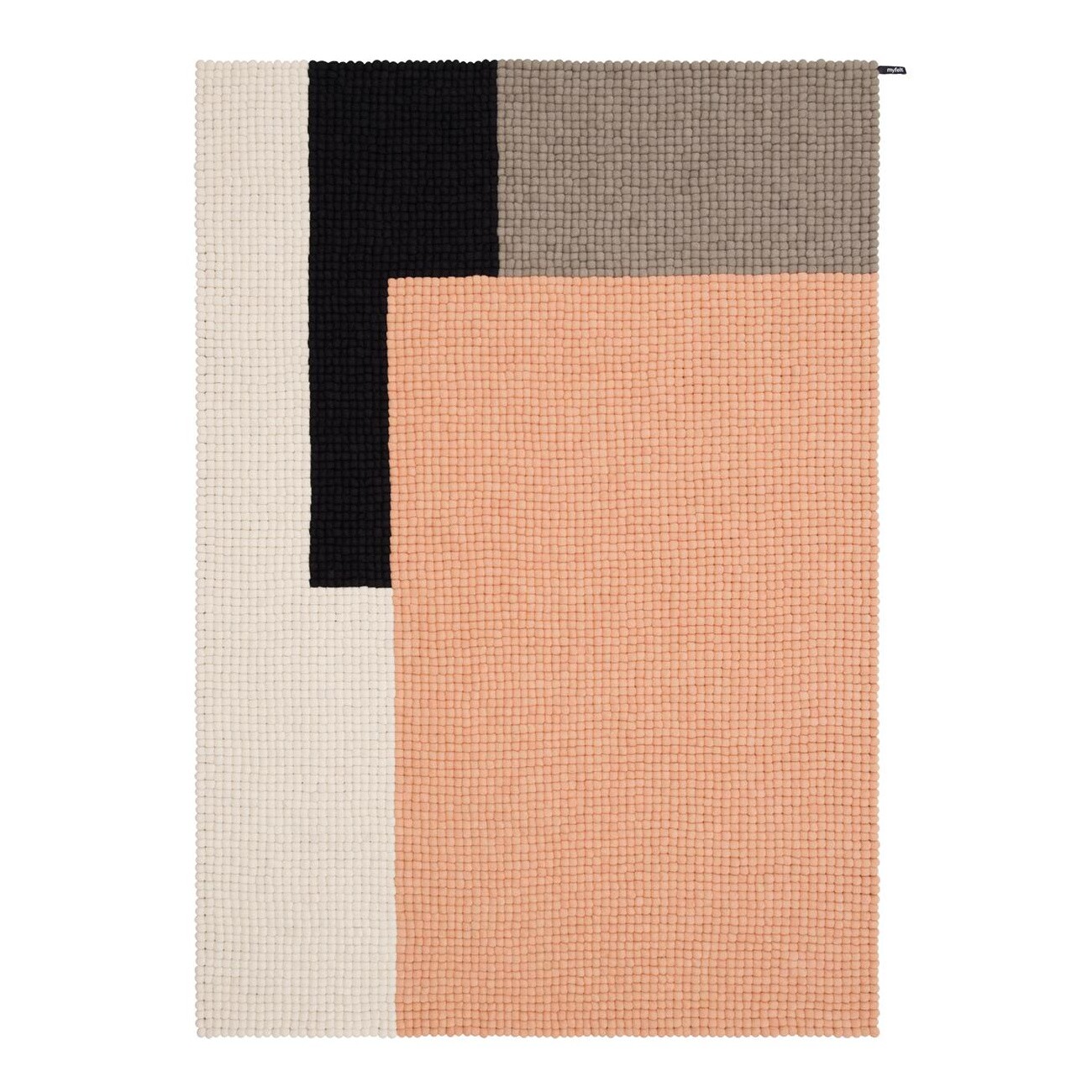 Cube Felt Ball Rug rectangular