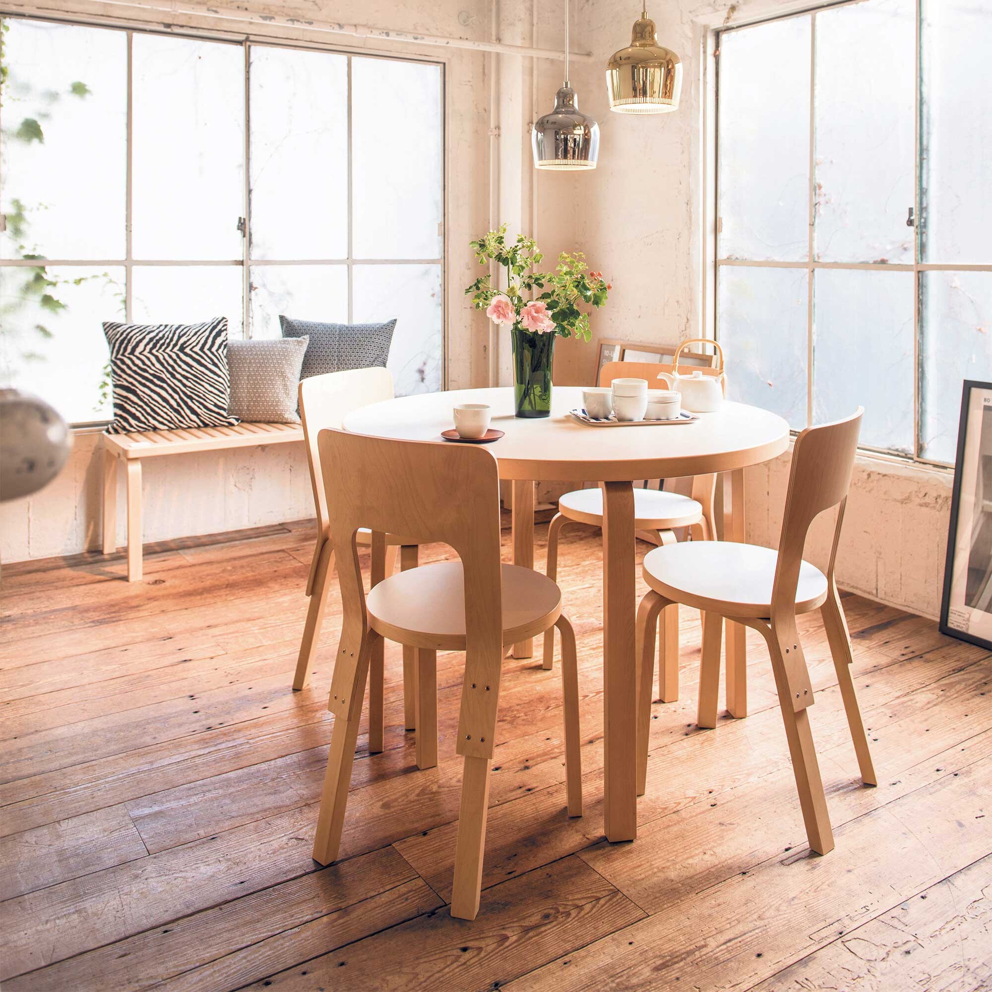 66 Chair Clear Lacquered Base