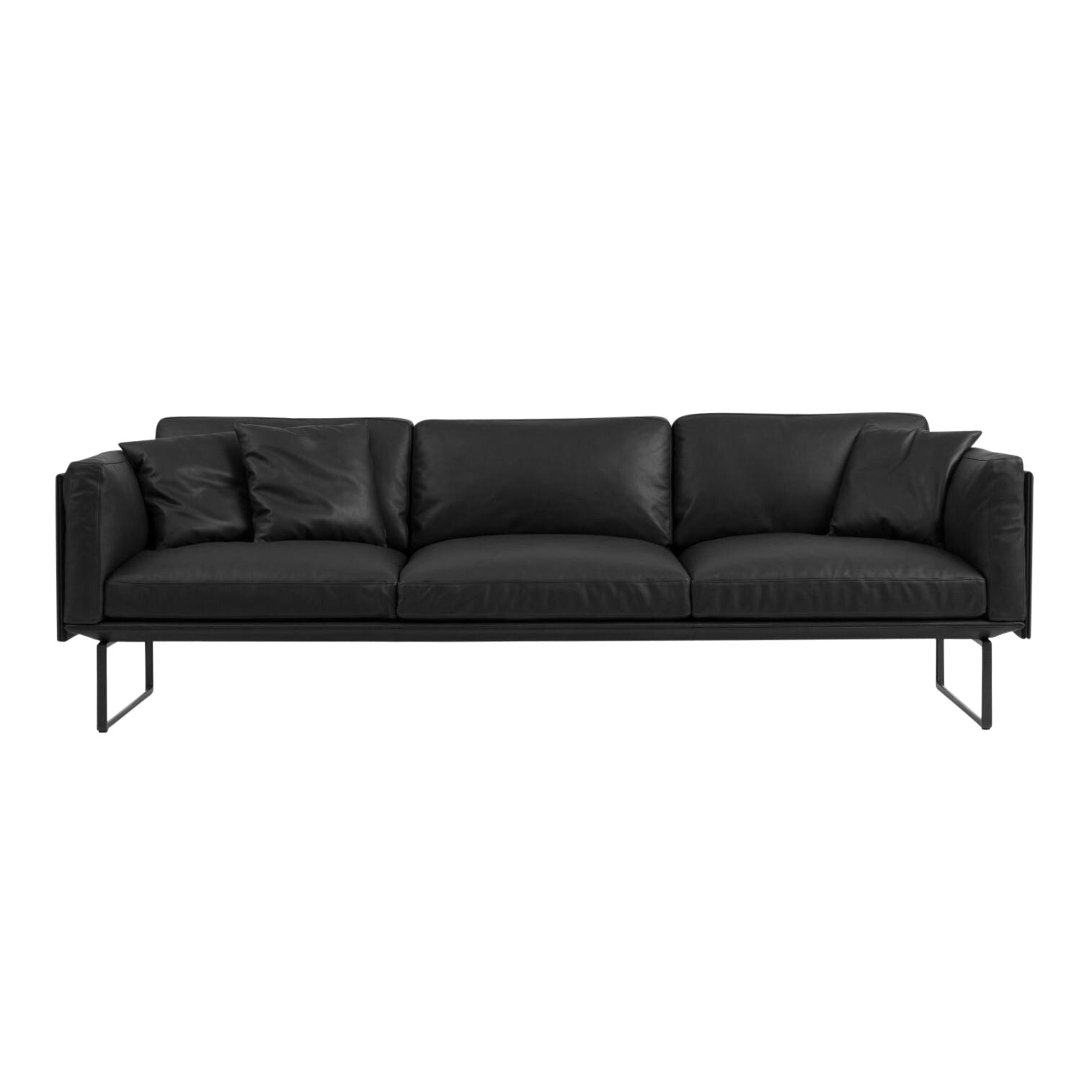 8 Piero Lissoni 3-Seater Leather Sofa