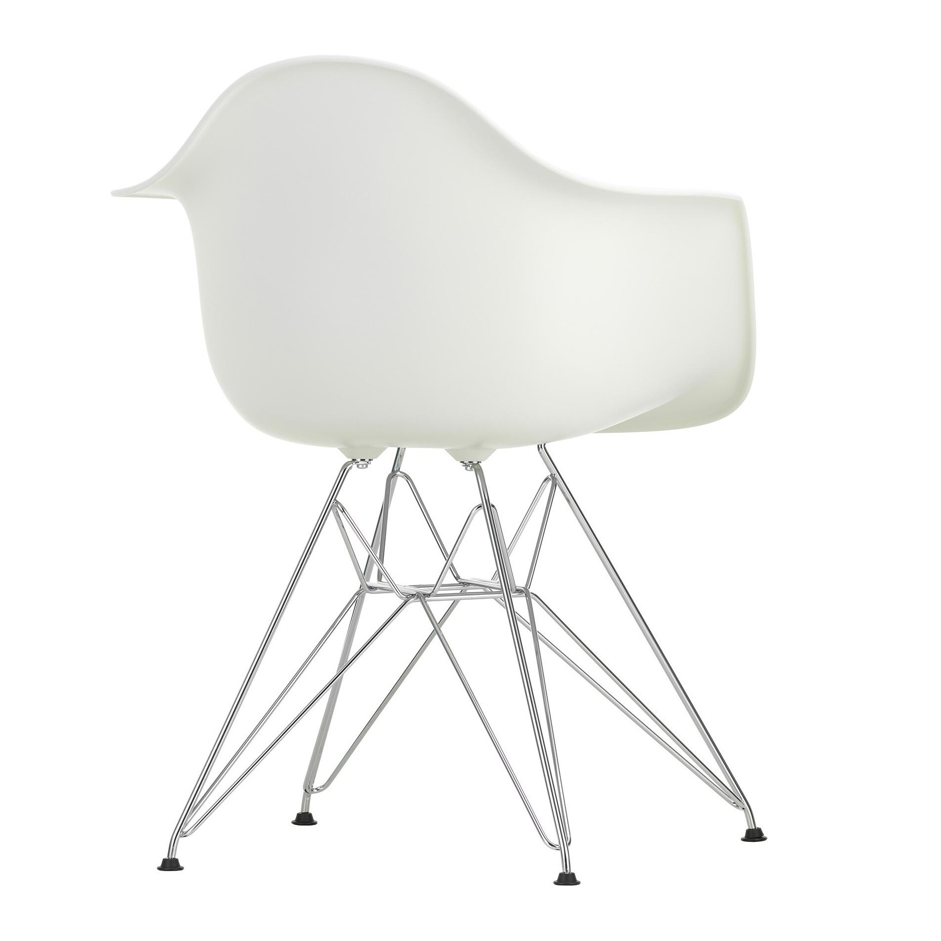 Eames Plastic Armchair DAR Chromed Base