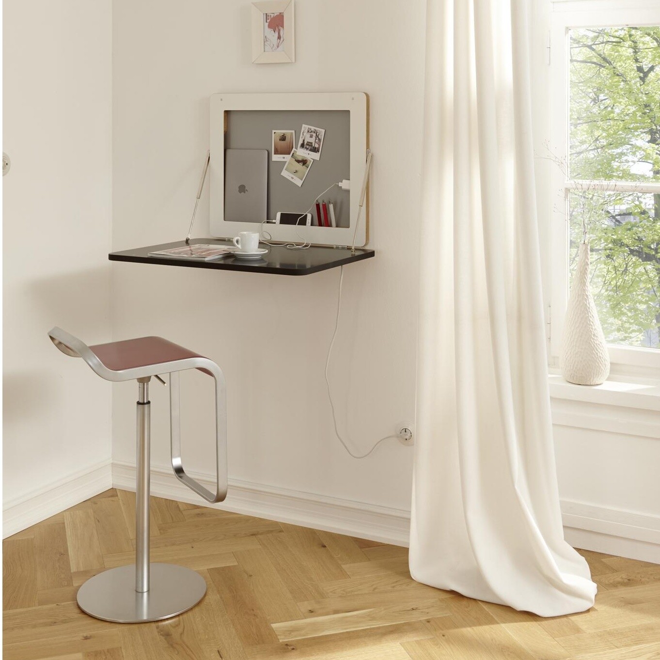 LEM S79 Bar Stool Seat Oak 63-75cm