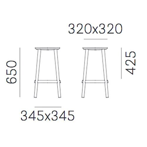 Babila 2702 Bar Stool 65cm