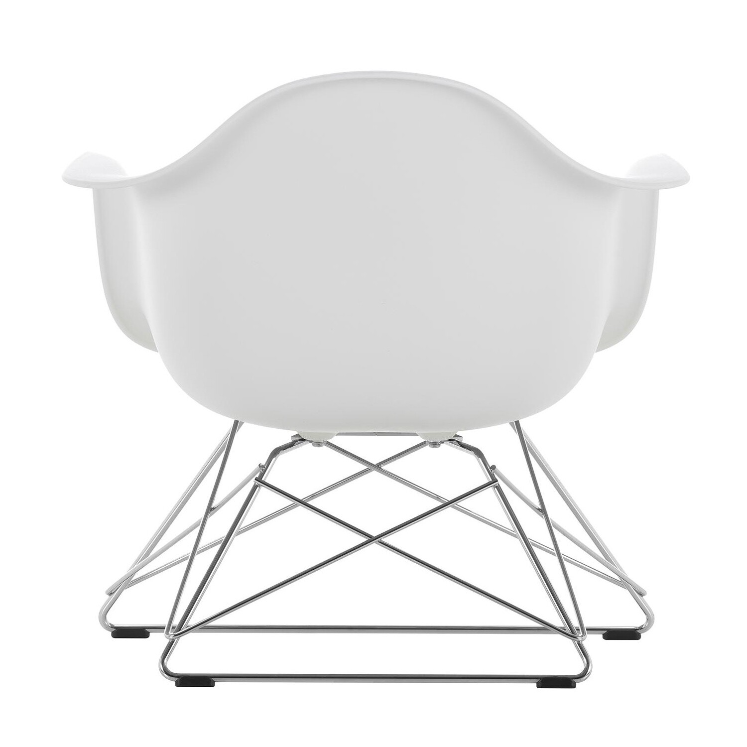 Eames Plastic Armchair LAR Chromed Base