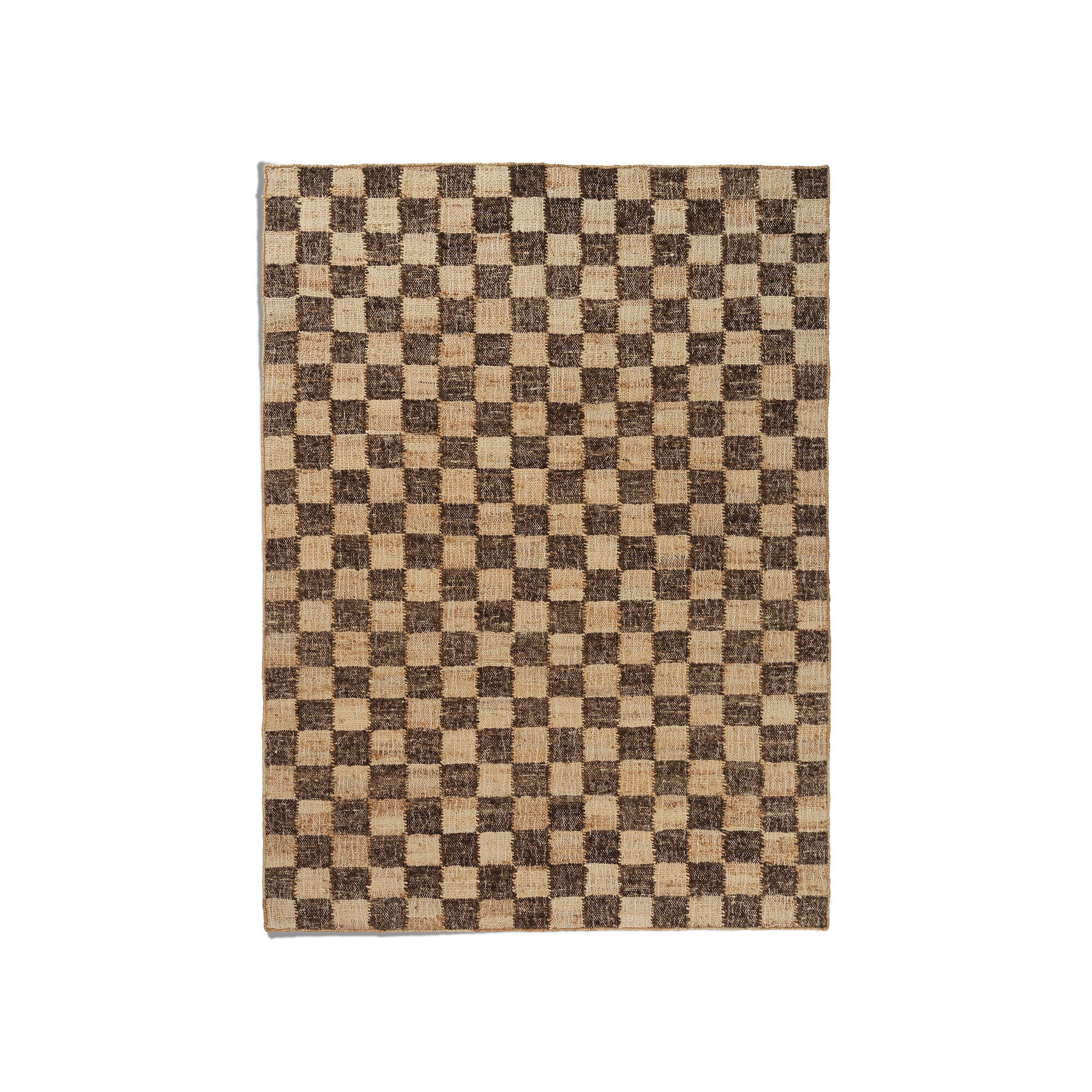 Check Wool Jute Rug 140x200cm