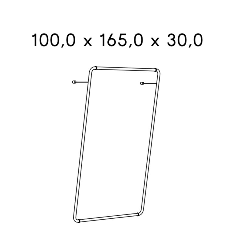 Curve Wall Wardrobe W 100cm