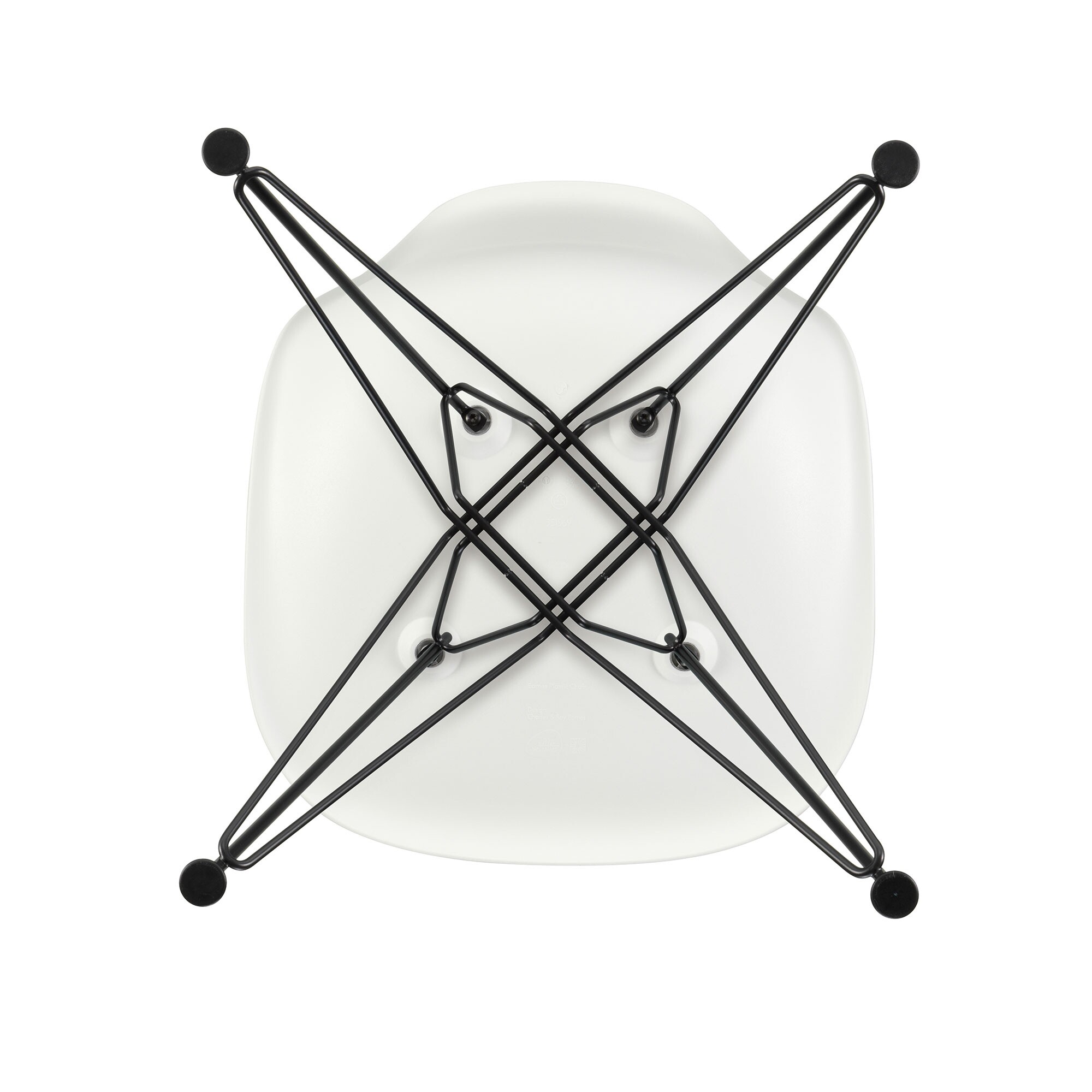 Eames Plastic Side Chair DSR Black Base