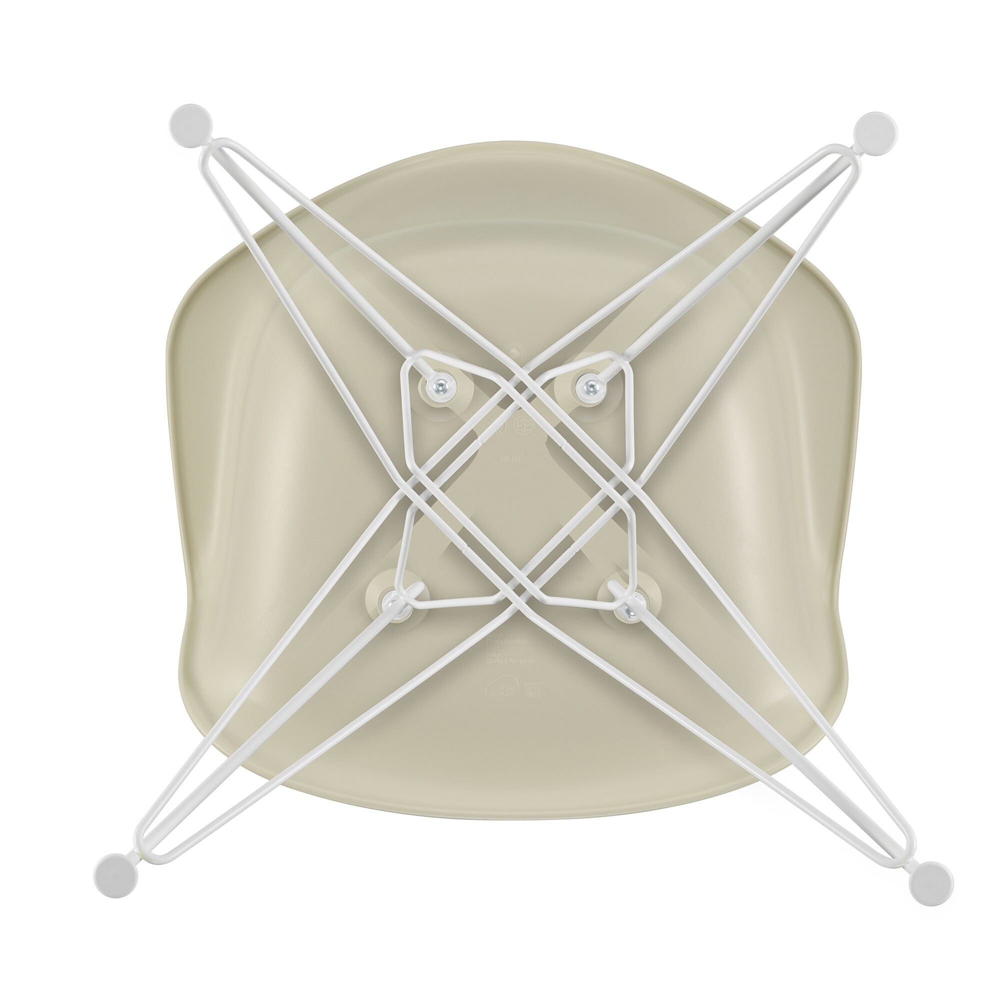 Eames Plastic Armchair DAR RE White Base